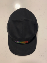 Load image into Gallery viewer, CalM Black 6-Panel Strapback Hat (Neon Burds)
